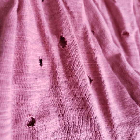 Short sleeve, deep V Plunge, fash/holes, bodysuit - Picture 2 of 3